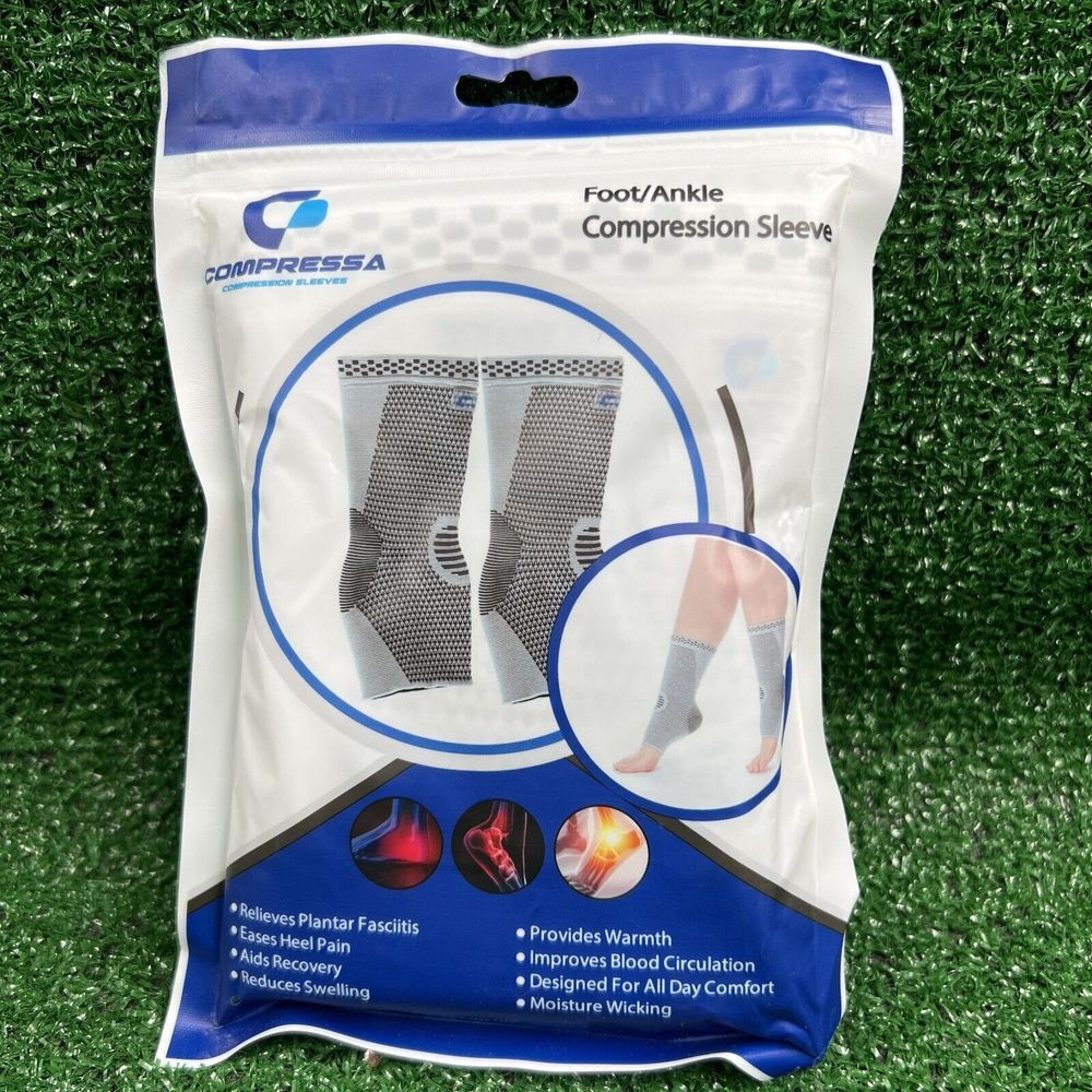 Compressa Foot Ankle Compression Sleeve Unisex‎ One Size Fits Most New Sealed